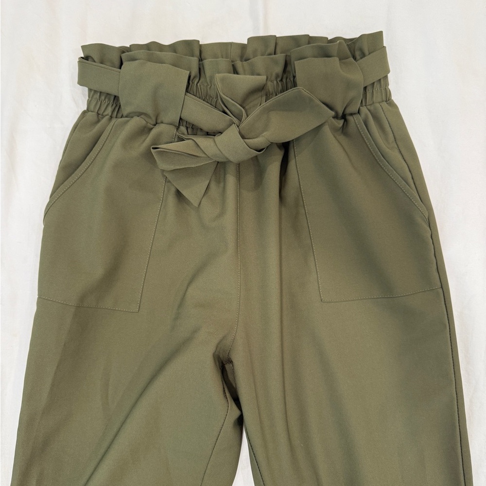 High Waisted Paper Bag Pants